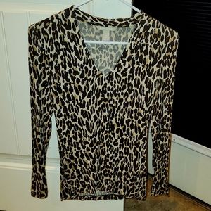 Lepard banana republic blouse
